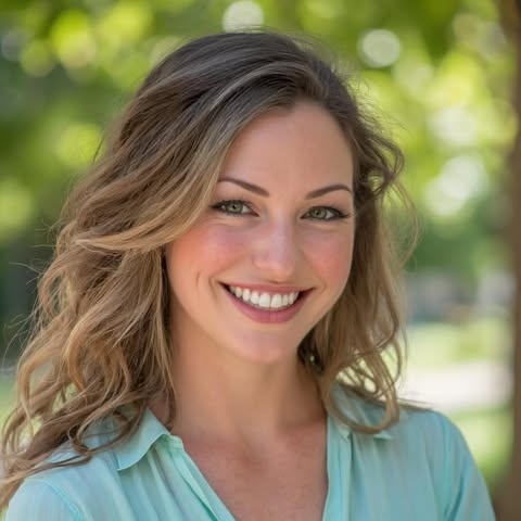 Valerie Harper, M.S., CCC-SLP, owner and lead speech-language pathologist at Jubilee Speech Therapy | Fairhope & Daphne, AL Smiling professional woman in an outdoor headshot with a soft green background, representing a friendly local care team in Baldwin County and Mobile County, Alabama.